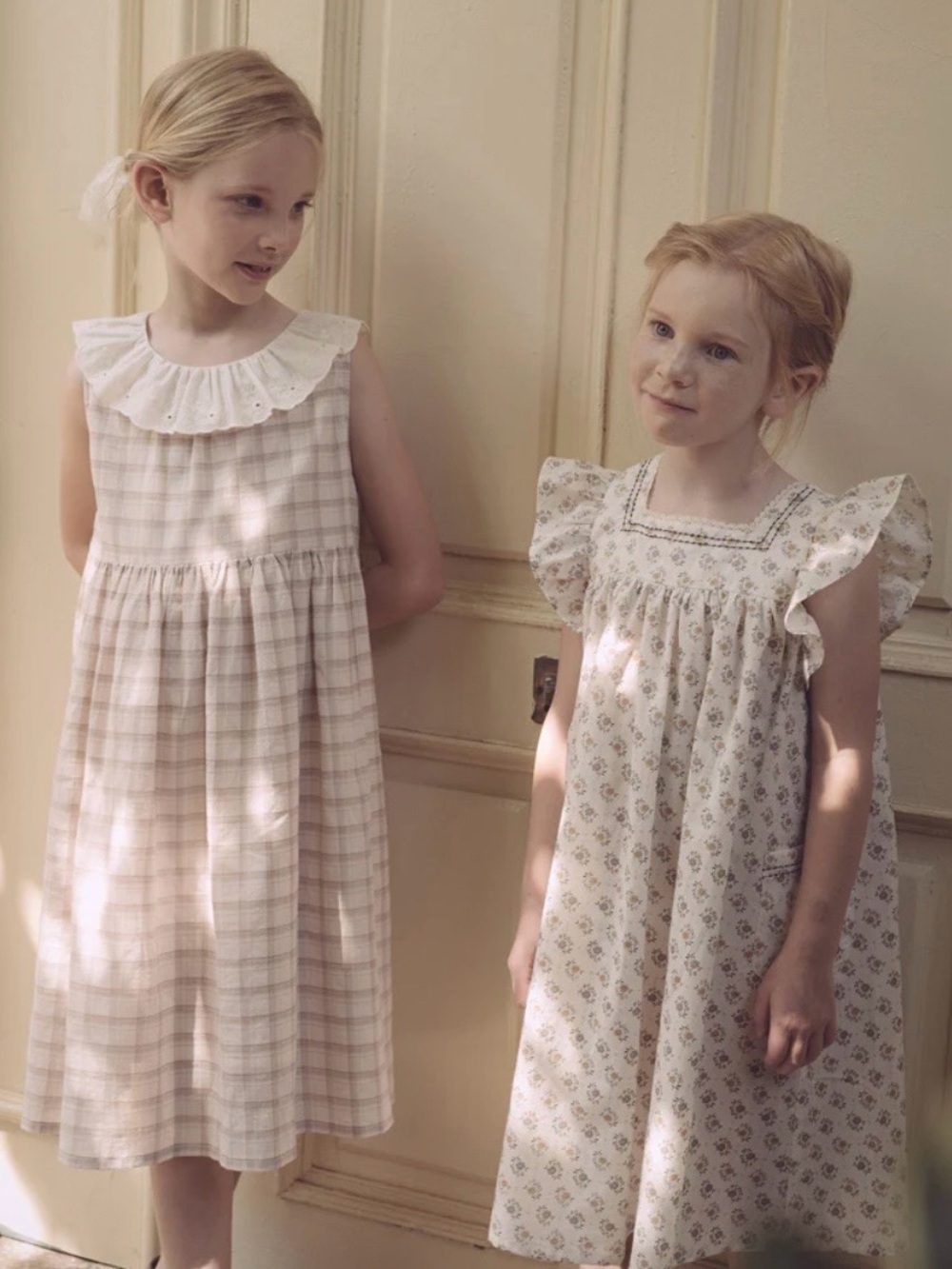 Louisiella Riejur Dress Girls Floral Ruffle Sleeve Frock 6Y Cottagecore Prairie